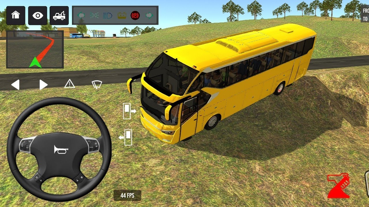😭 Steep Hill Disaster | 😱 Bus Slipped Off the Road 😭 | 🔥 Bus Simulator India #simulator #gameplay 