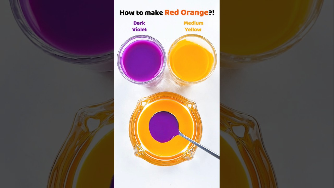 How to make Red Orange?! #colormixing #satisfying #asmr #watercolor