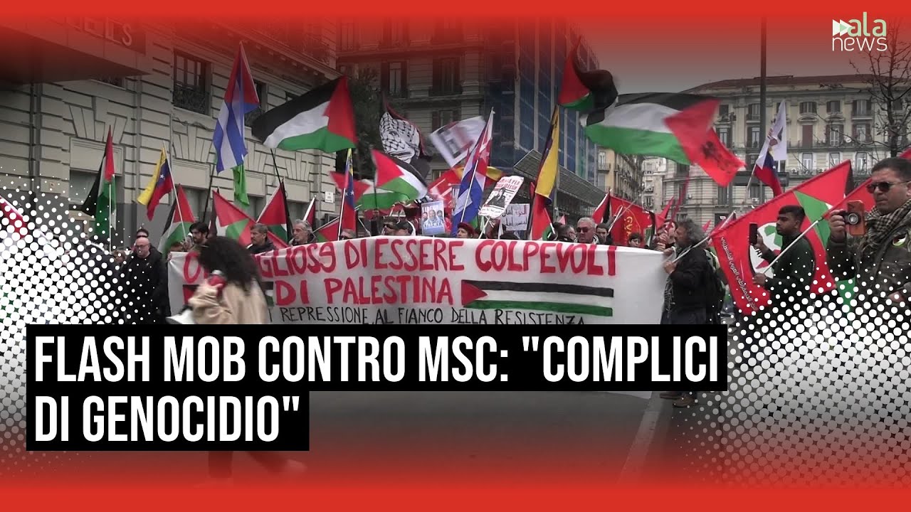 A Napoli corteo per Gaza, flash mob contro Msc: 