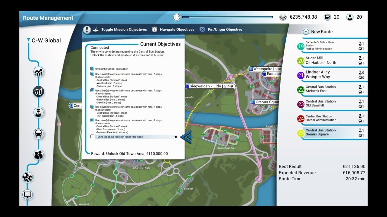 Review Run: Bus Simulator (PS4 Pro/Gameplay) p9: All routes lead to Central Bus Station