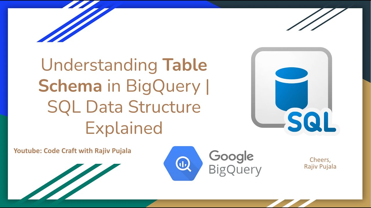 15. Understanding Table Schema in BigQuery | SQL Data Structure Explained