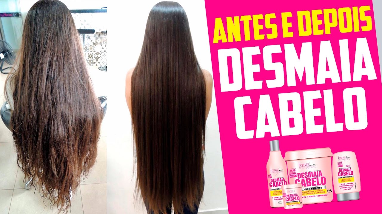Antes e Depois Desmaia Cabelo Forever Liss