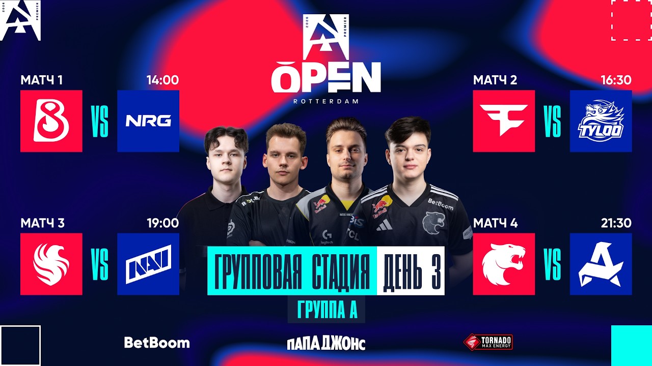 BLAST Open Spring, Group A, Day 2 - NRG vs B8, FAZE vs TYLOO, FLC vs Natus Vincere, FUR vs Aurora