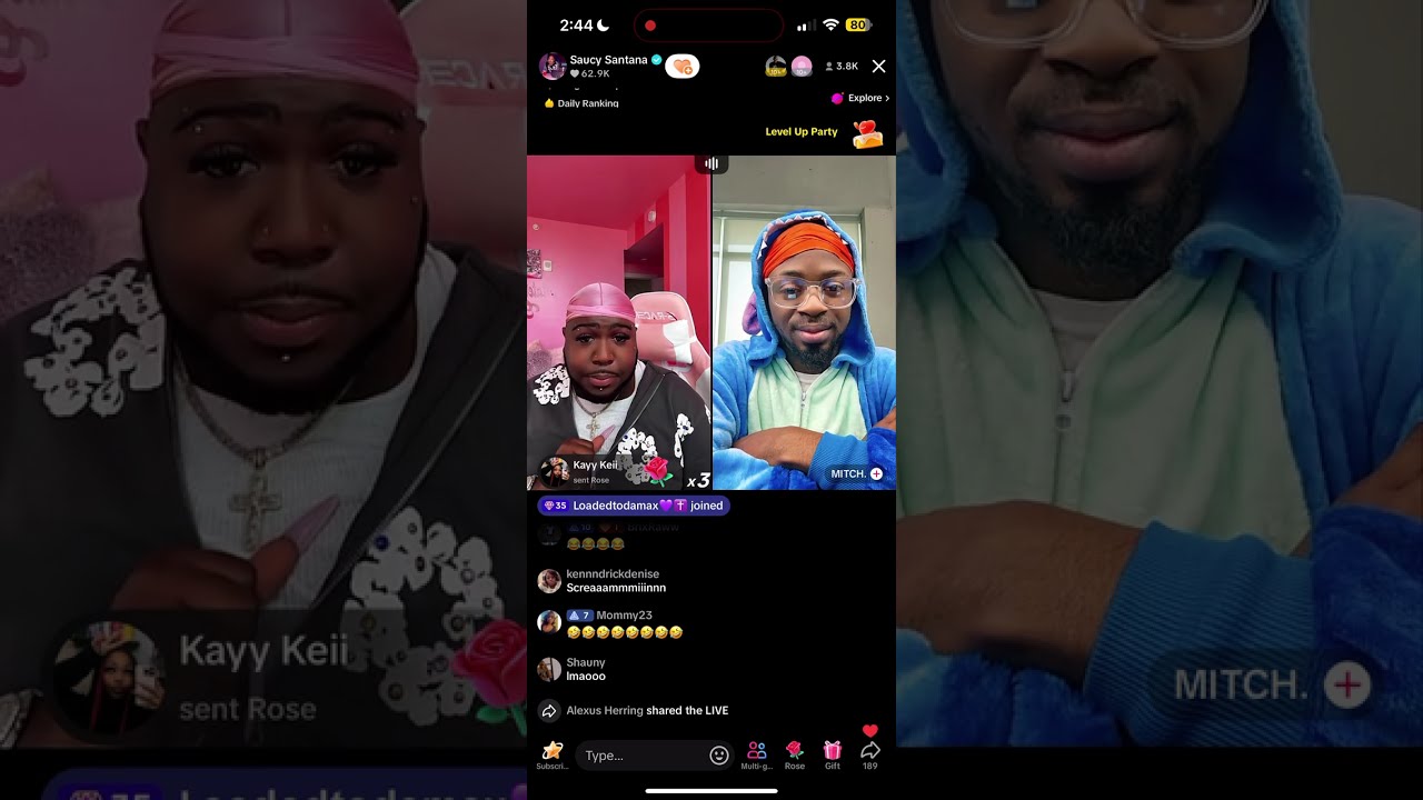 Saucy Santana в прямом эфире на TikTok
