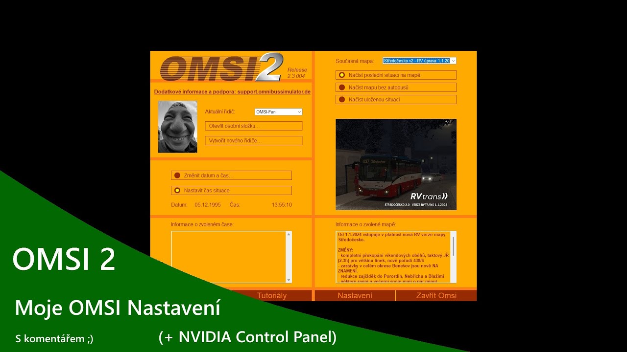 OMSI 2 #13.5 | Moje OMSI Nastavení (+NVIDIA Control Panel)