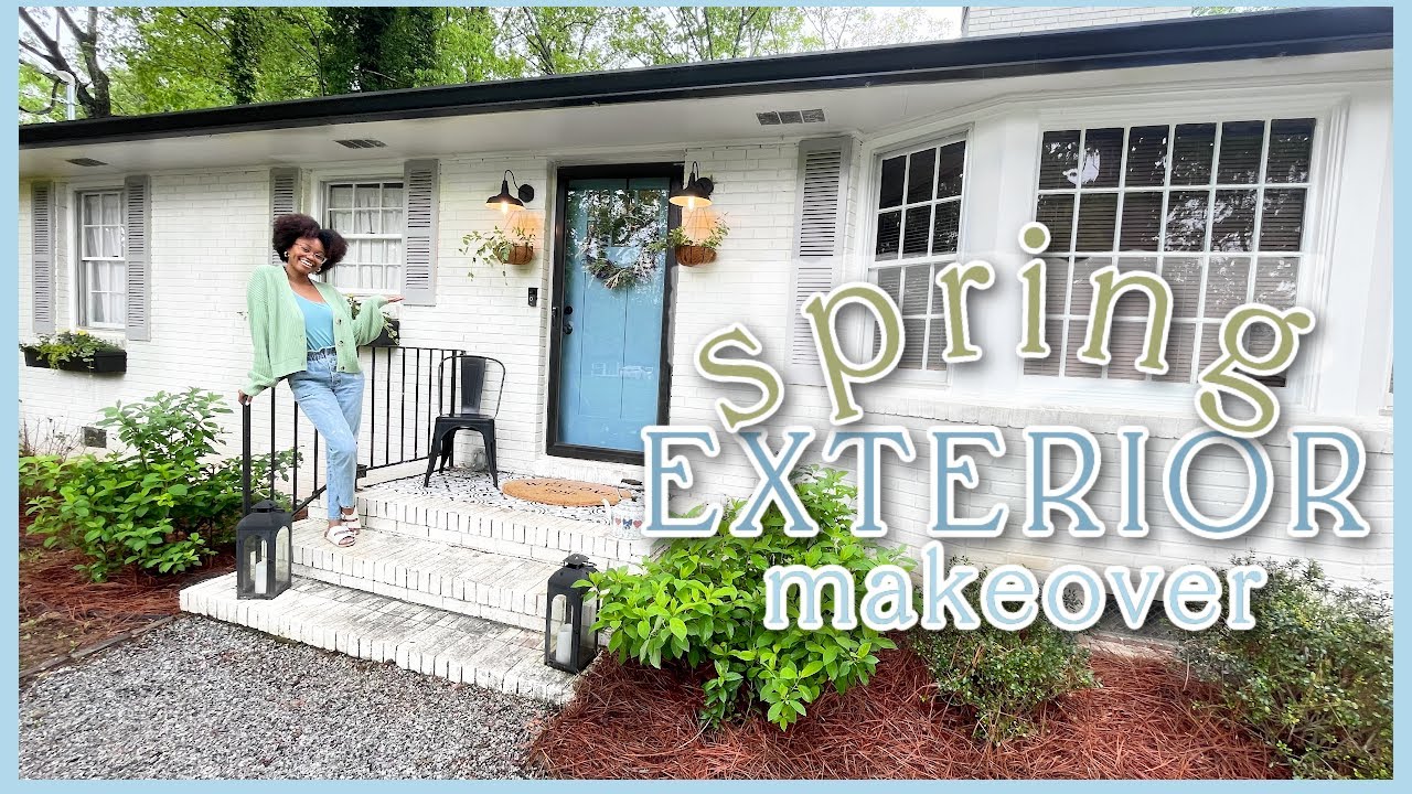 I REPAINTED MY HOUSE, PLANTED FLOWERS, AND DECORATED THE PORCH| Spring Exterior Makeover #FIXERUPPER