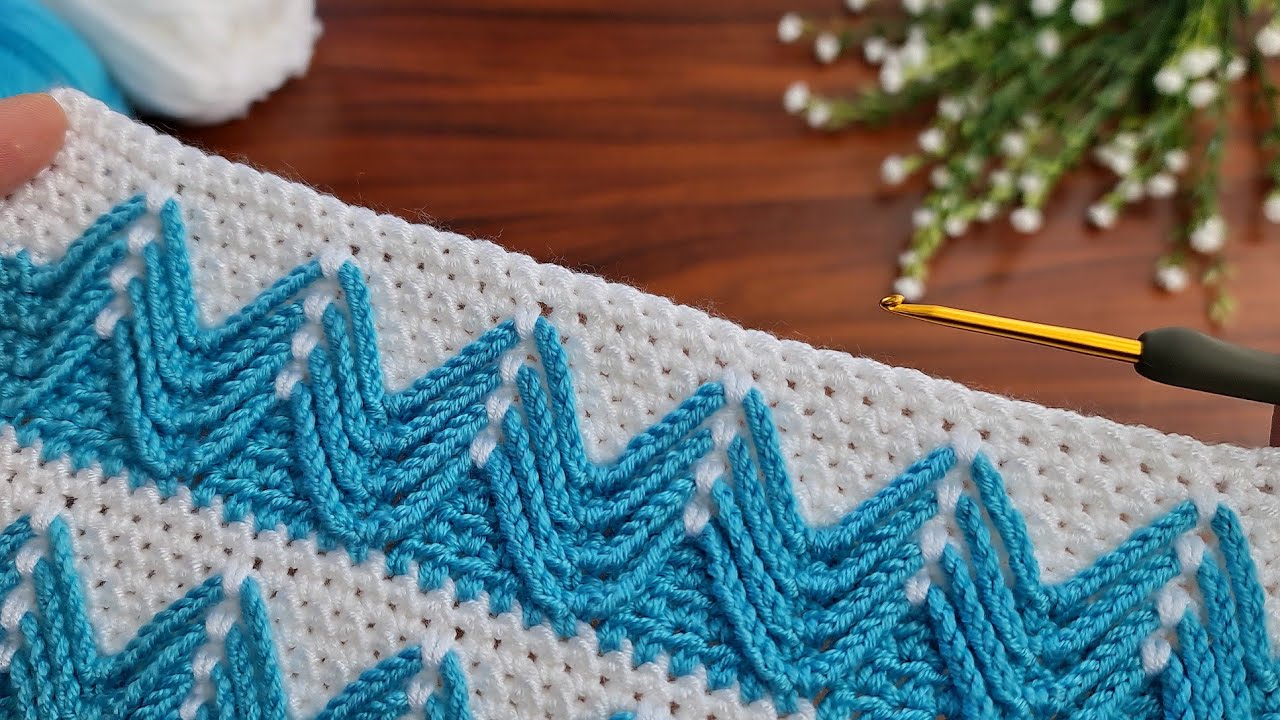 Wow!😇Super Easy! 3D Super how to make eye catching crochet/Everyone who saw it loved it.Babyblanket