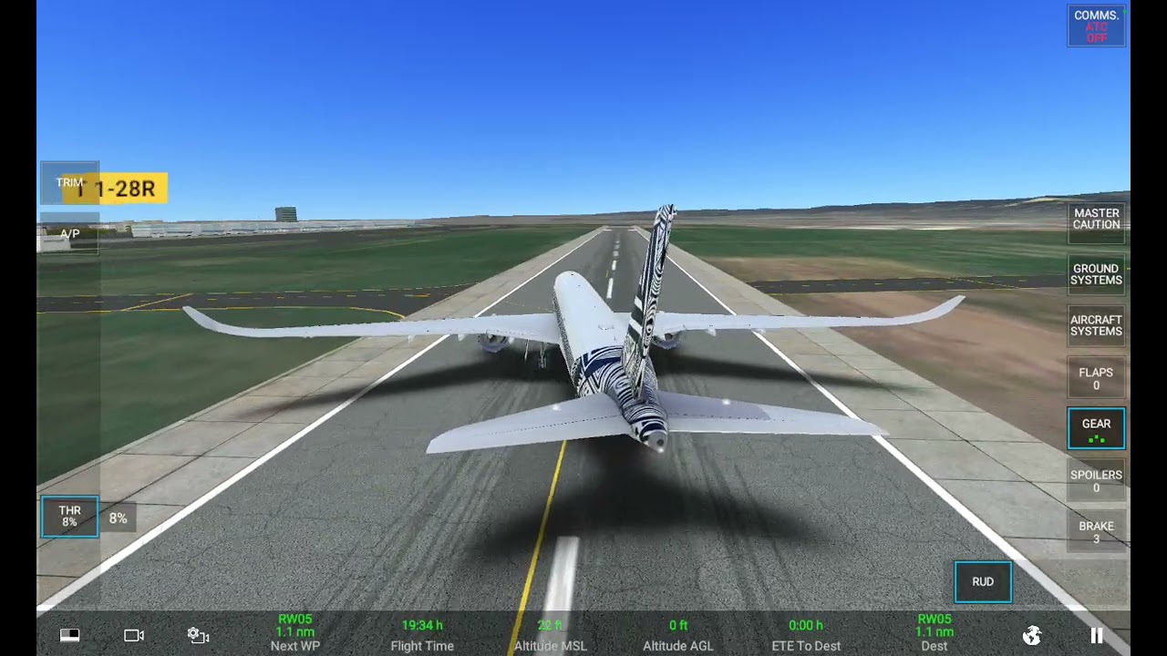 Landing at Adelaide Australia (YPAD) 
