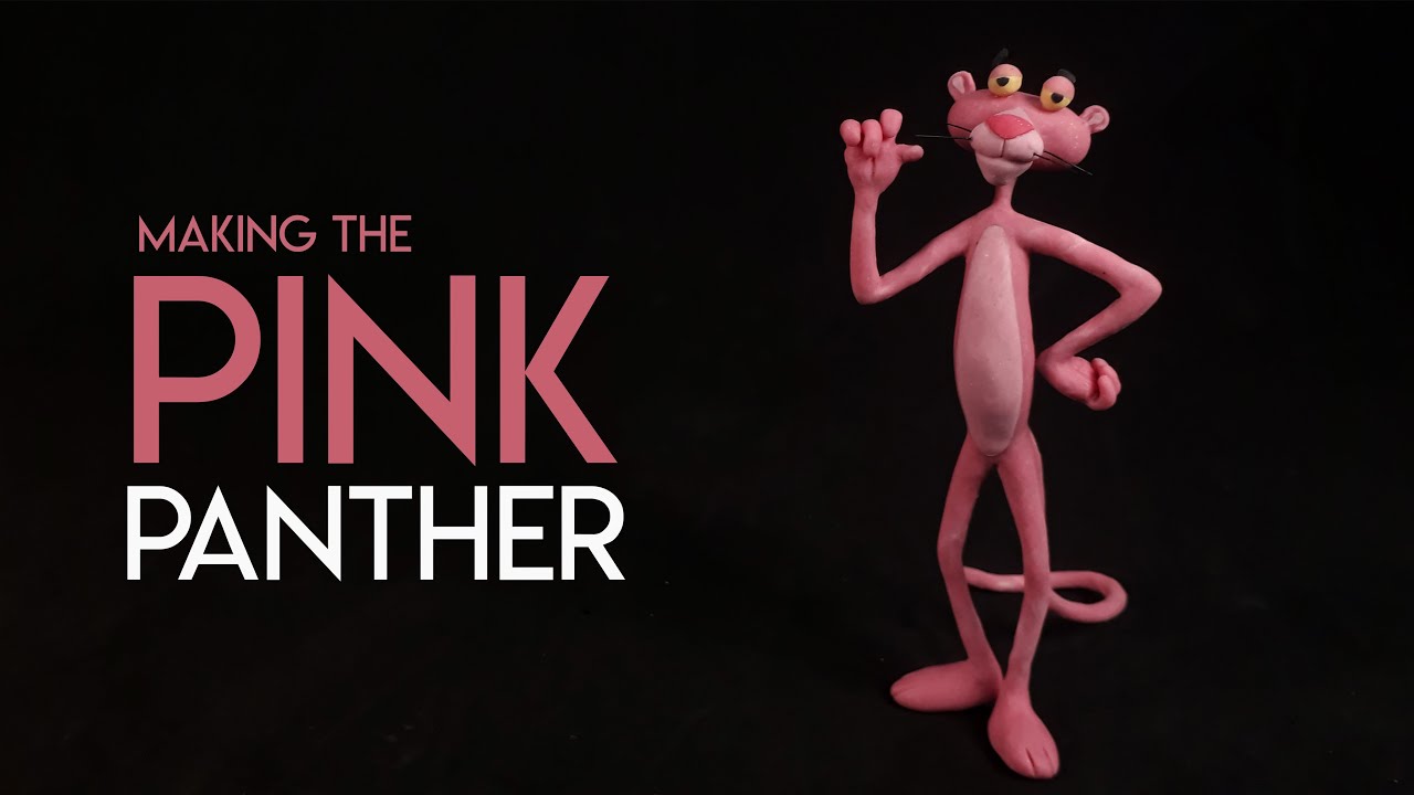 Making The PINK PANTHER With Air Dry Clay!