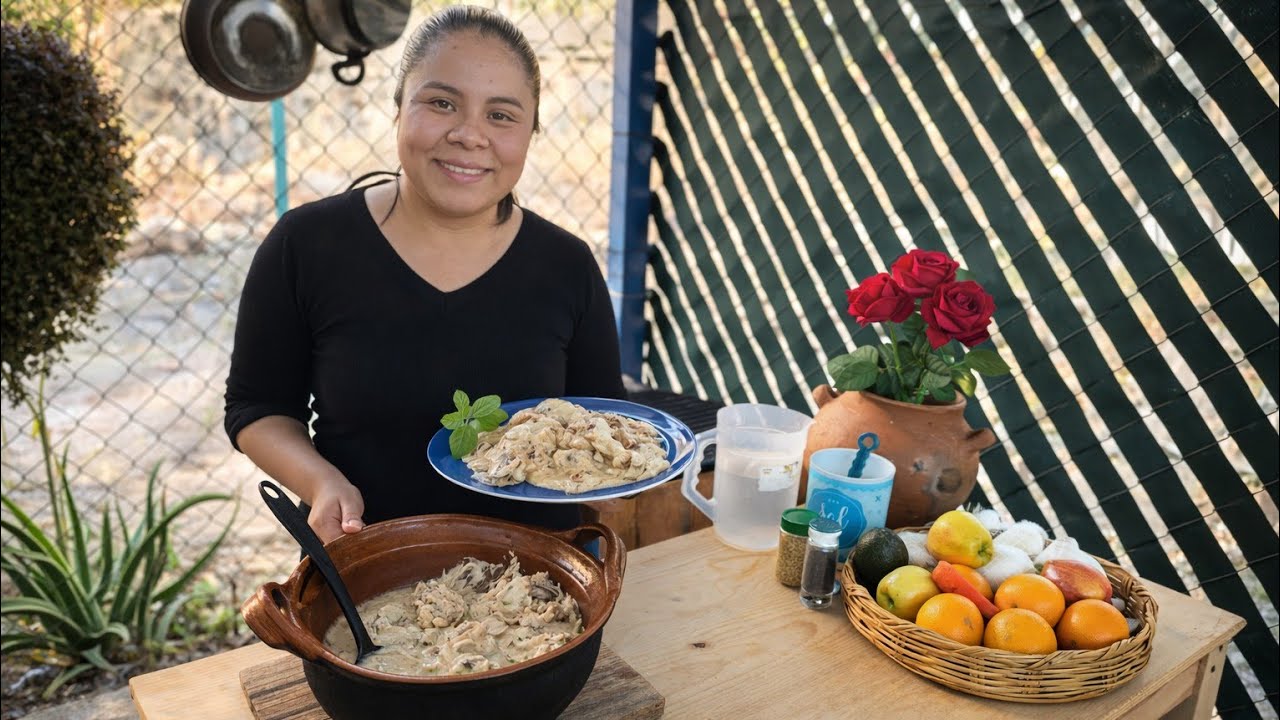 Pollo con champiñones 