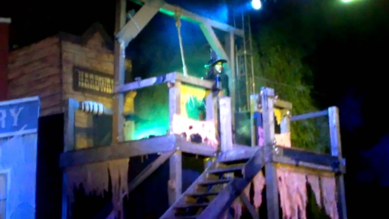 The witch hanging at Knotts Scary Farm Oct. 21, 2012
