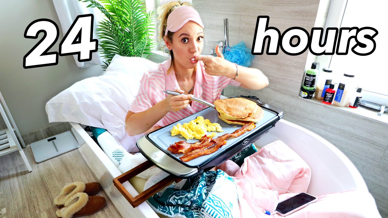 24 Hour Overnight Bathroom Challenge!!