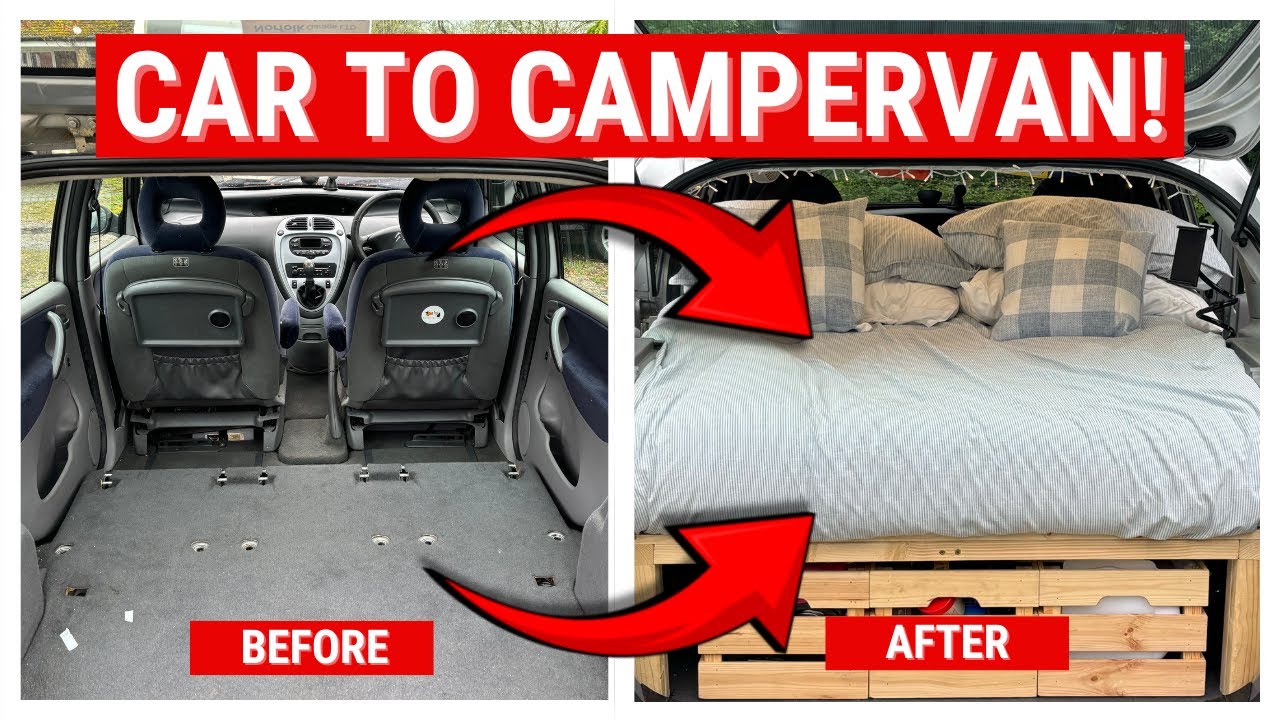 DIY CAR CAMPERVAN CONVERSION! (FULL TOUR)