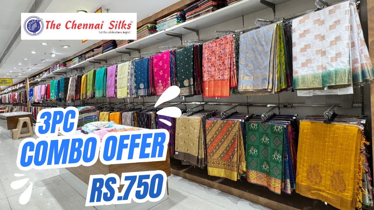 Chennai Silks 2pc & 3pc Combo Offer Sarees/Wedding Silk Sarees/Budget Gift Sarees