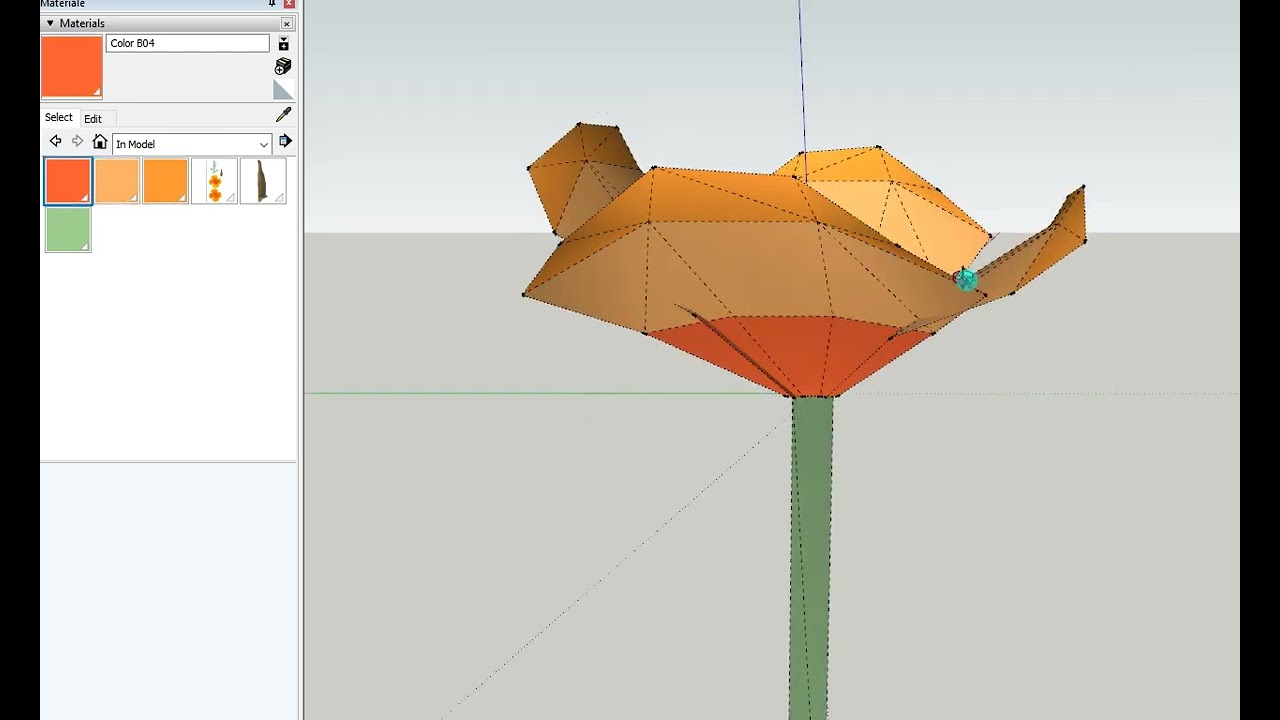 Modeling a plant with flowers | SketchUp