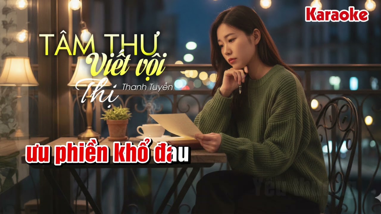 TÂM THƯ VIẾT VỘI KARAOKE Beat chuẩn - ST (Thị Thanh Tuyền) 