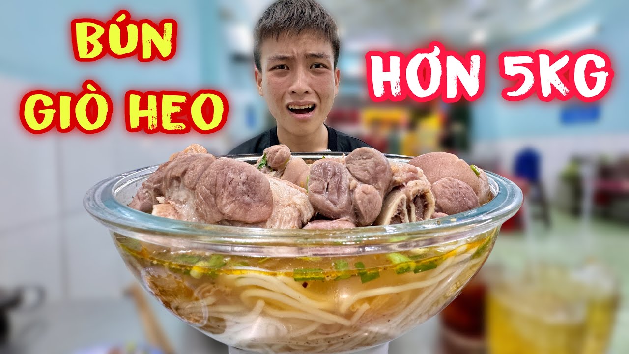 Thách Thức Hoàng Tốc Độ Ăn Tô Bún Giò Heo Hơn 5Kg Nhận Thưởng 2Triệu Đồng Liệu Hoàng Có Làm Được