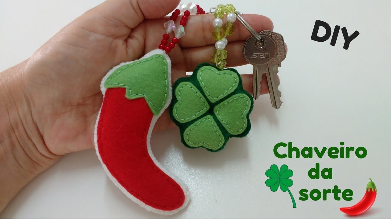 DIY - CHAVEIRO DA SORTE - PASSO A PASSO - Artes Edi e Helô