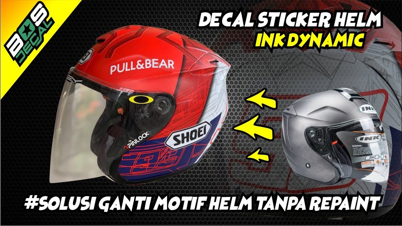Proses Pasang Decal Helm Ink Dynamic | Decal Sticker