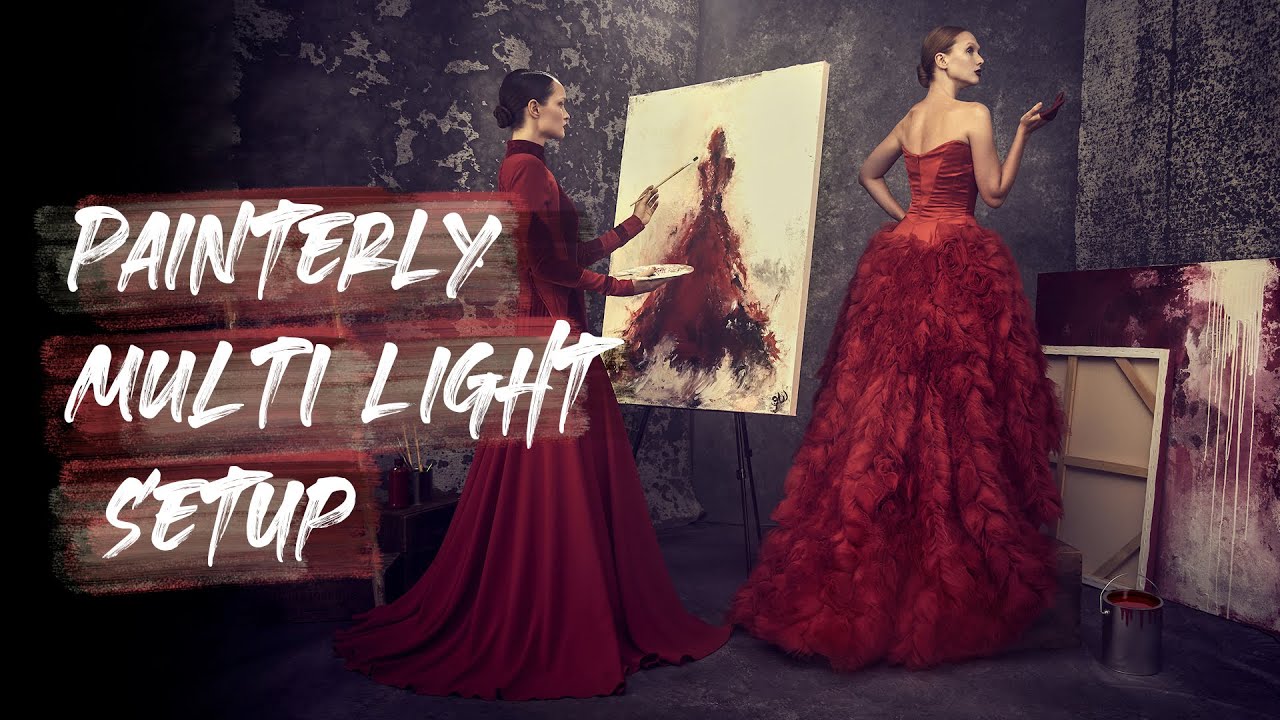 Creating a Painterly Multi Light Fashion Editorial with 4 lights + scrim