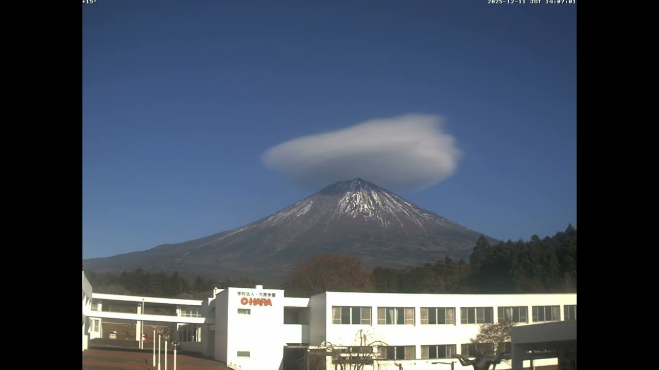 FUJIYAMA04 TIMELAPSE 12 2025 1 Oosawa Collapse Fuji 富士山ライブカメラのタイムラプス 大沢崩れ富士