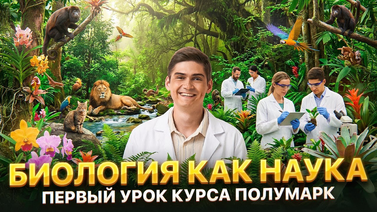 ПЕРВЫЙ УРОК КУРСА Полумарк 2026. Биология как наука | Марк Ламарк | 100балльный репетитор