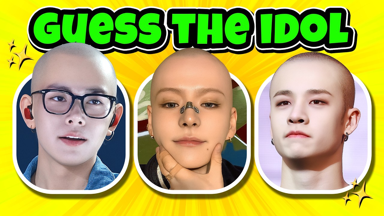 💫 GUESS THE KPOP IDOL BY THEIR BALD LOOK #1 🤯| KPOP QUIZ BTBV 2025