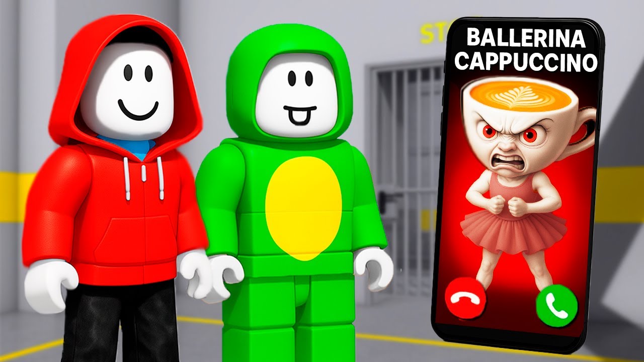 BALLERINA CAPPUCCINA Call JJ and Mikey in Prison Roblox - Maizen Roblox Animation