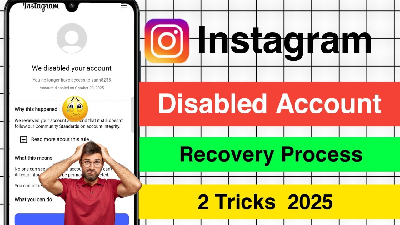 We Disabled Your Account Instagram Disabled Account Recovery 2025 How to Recover Disabled Instagram 