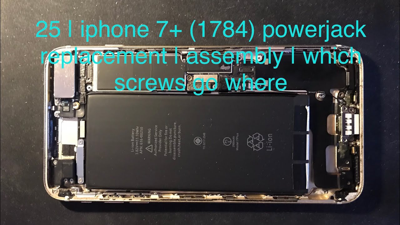 25 | iphone 7+ (1784) powerjack replacement | assembly | which screws go where