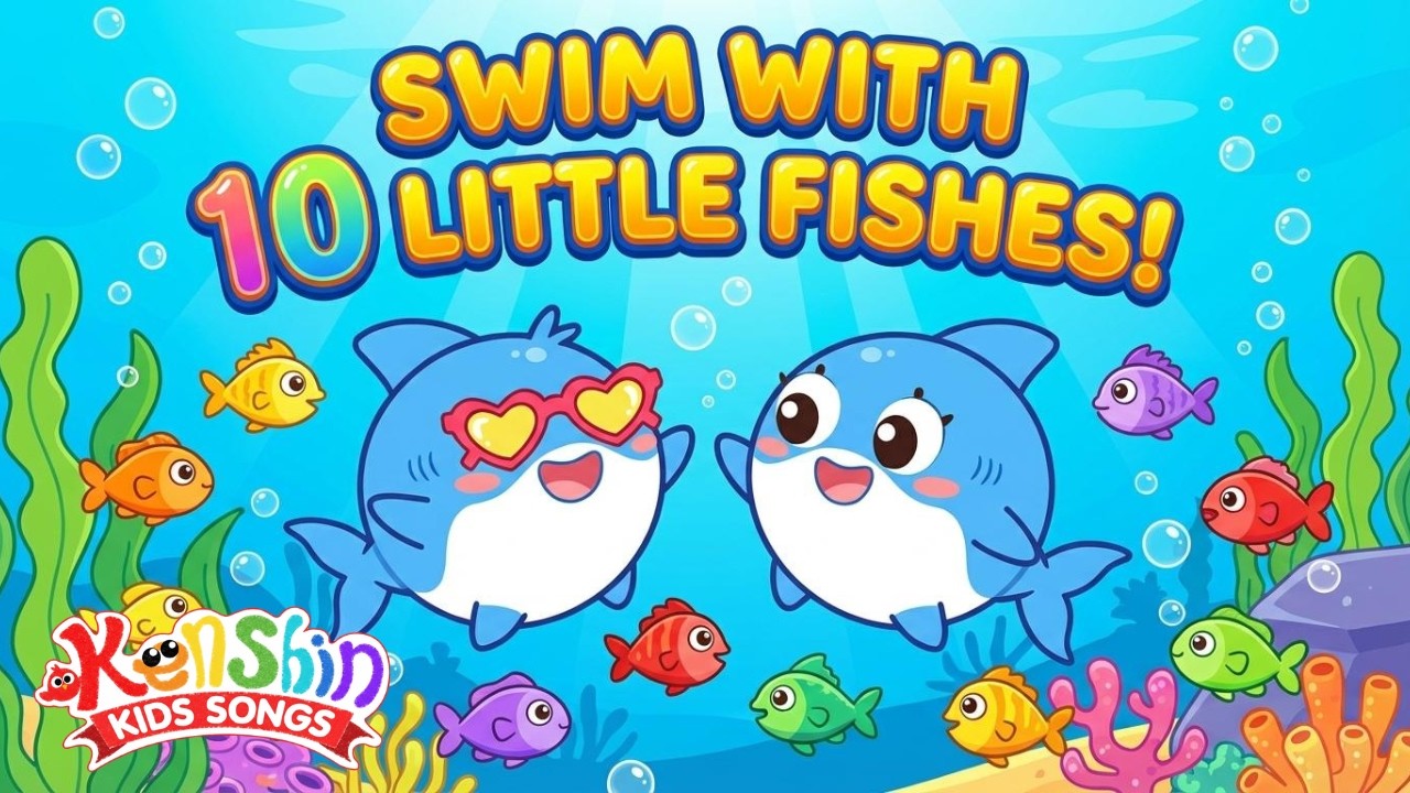 Sing Along! 10 Little Fishes | Best Children's Songs | Animated Nursery Rhymes