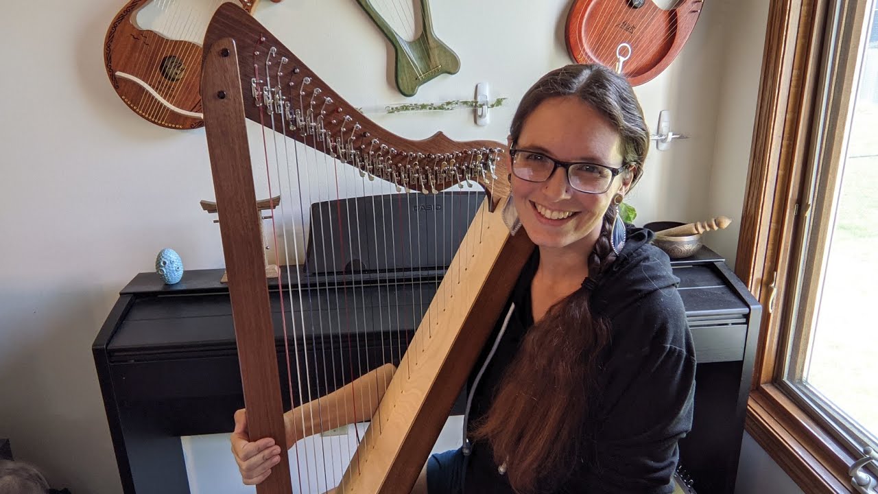 Sleep, My Pretty Child Arranged by Tiffany Schaefer on Walnut Fullsicle (Month 22 of Playing Harp!)