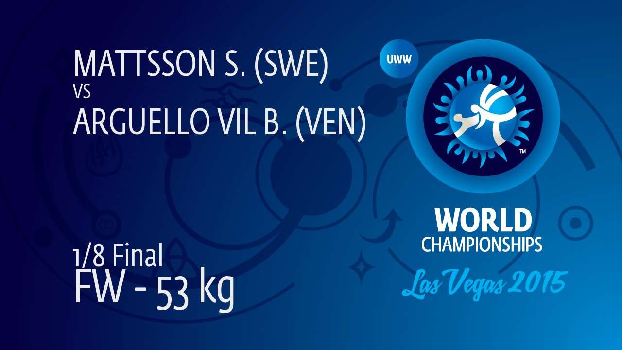 1/8 FW - 53 kg: S. MATTSSON (SWE) df. B. ARGUELLO VIL (VEN) by FALL, 10-0