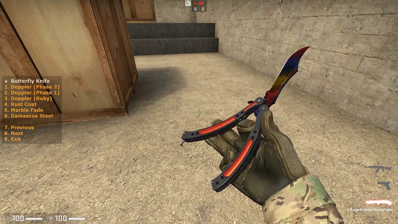 All BUTTERFLY KNIFE showcase on CSGO. (no music)