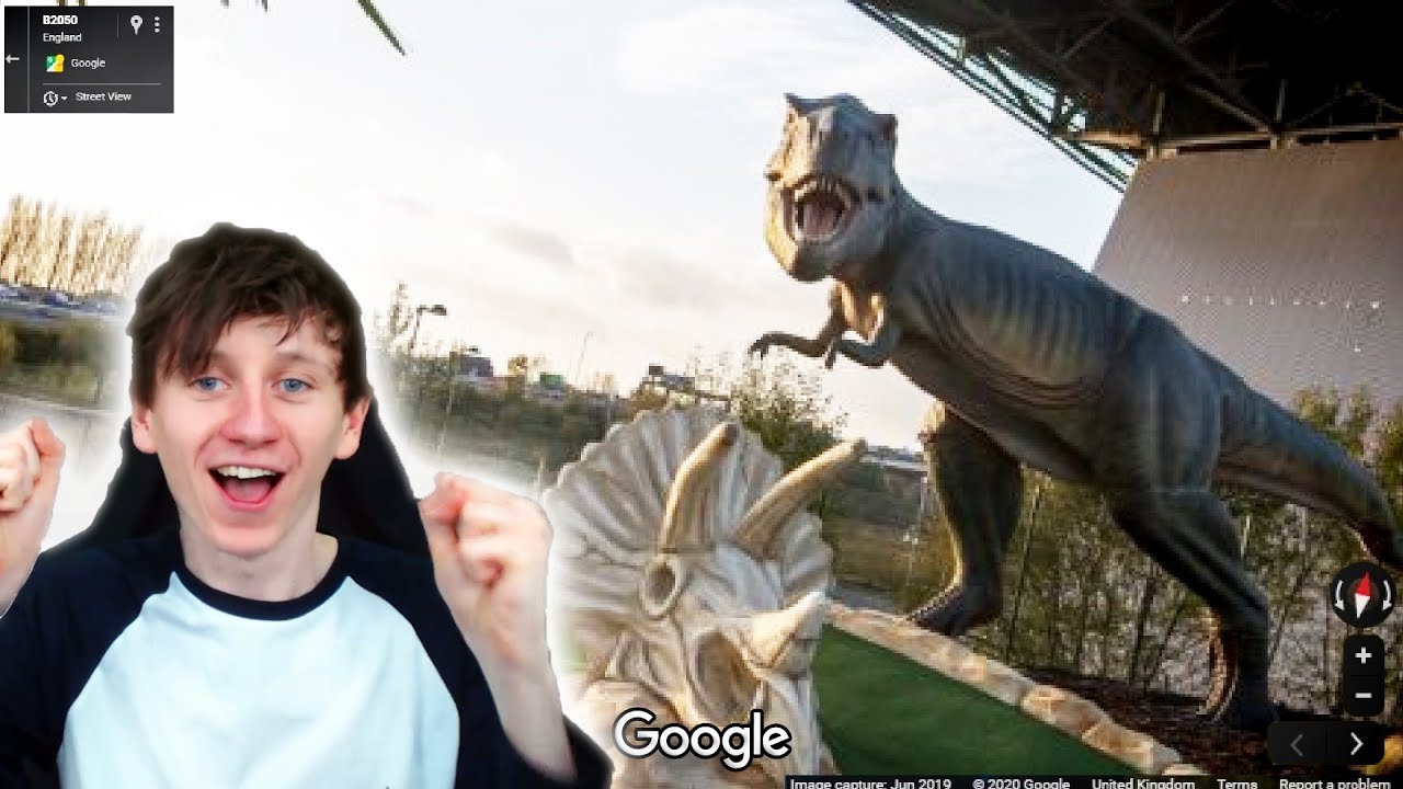 I found REAL DINOSAURS in Street View Bingo!?