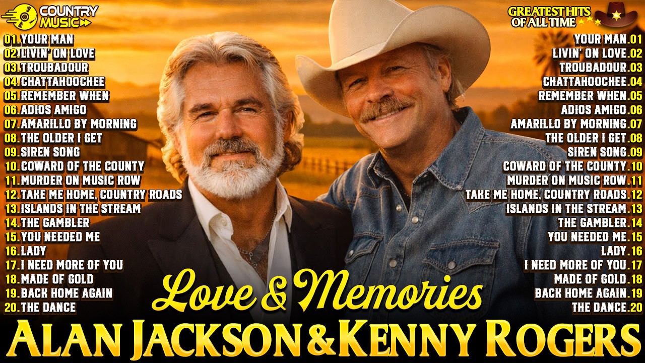 Alan Jackson & Kenny Rogers Vintage Country Selection – Songs of the 70s 80s 90s