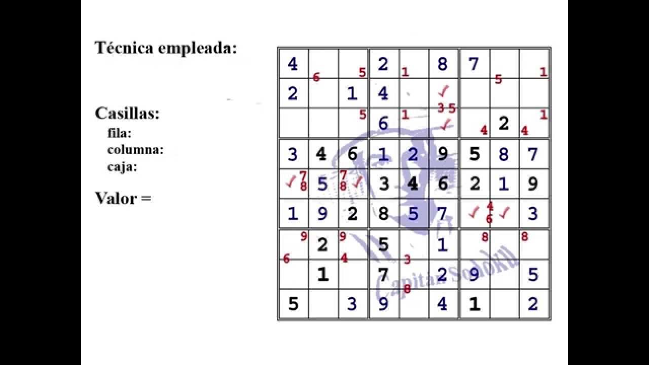 Capitán Sodoku Lección 9 La mejor manera de hacer un Sudoku