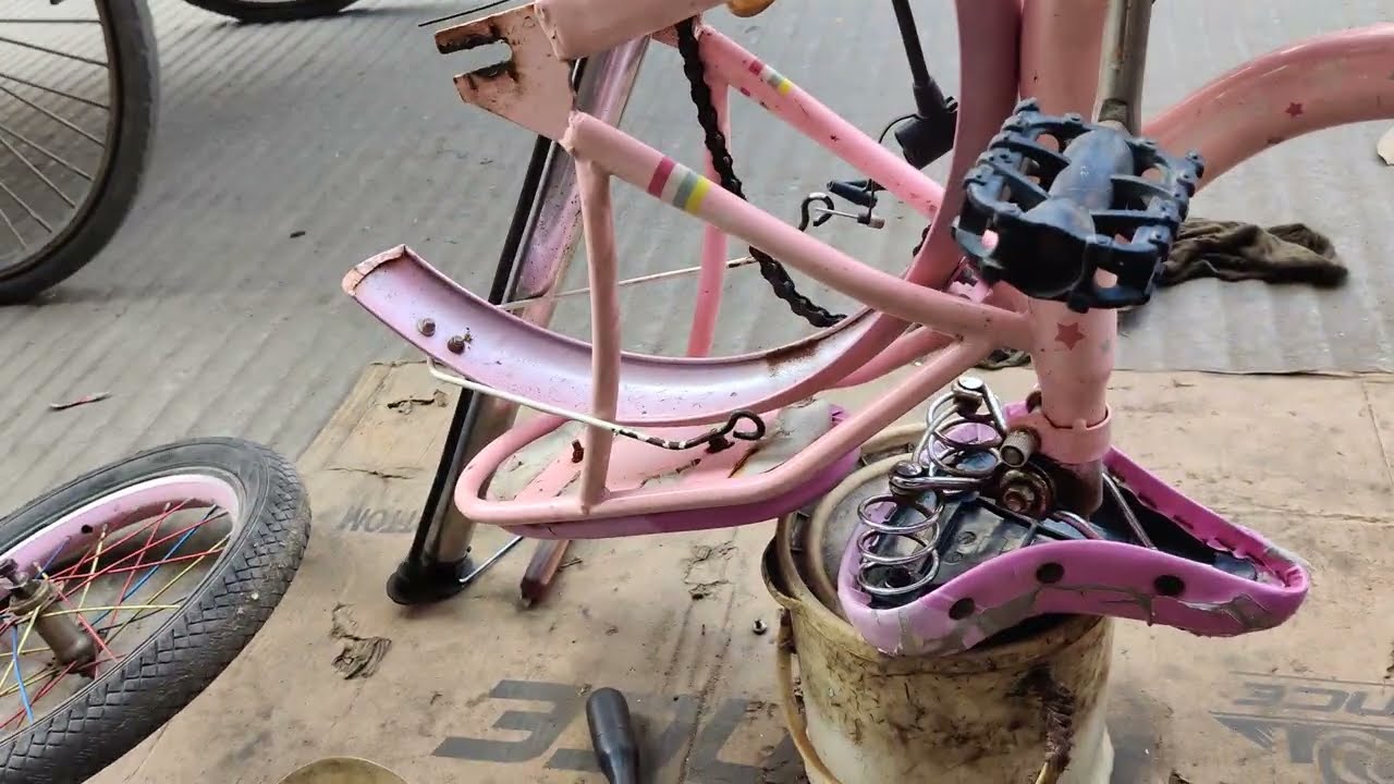 Bicycle repair. #bicycle #KidsRushdaShow #bicyclerepair #kidsactivities #learningvideo #fun 