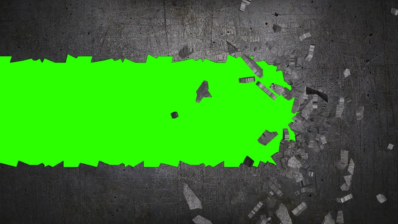 Wall Colapse #1 / Green Screen - Chroma Key