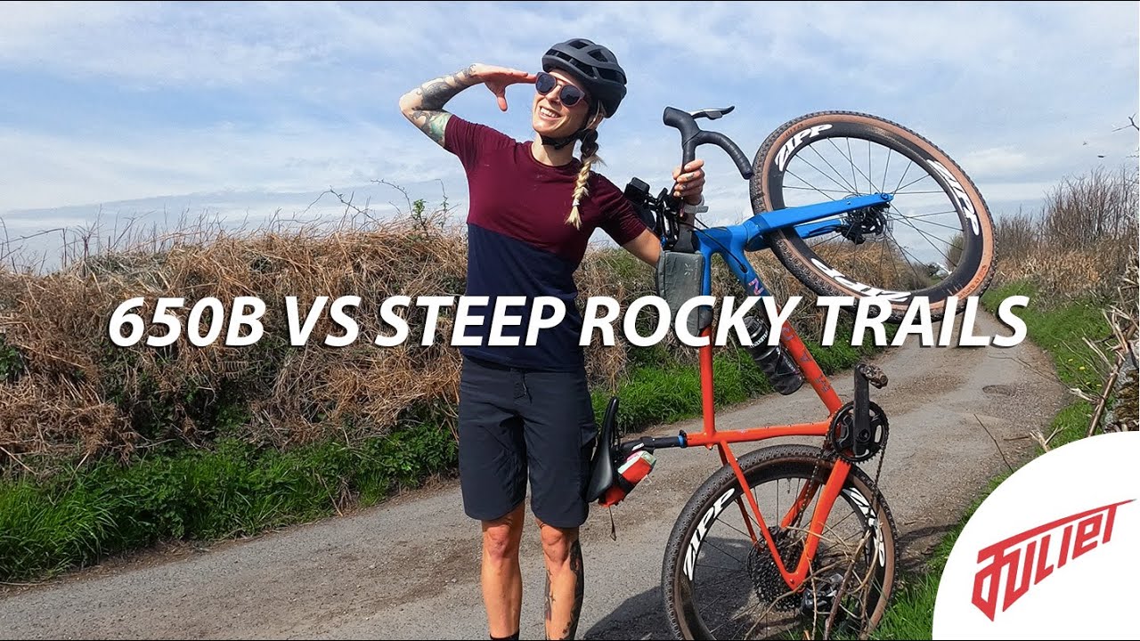 650B vs Steep, rocky mountain trails... with my brakes backwards