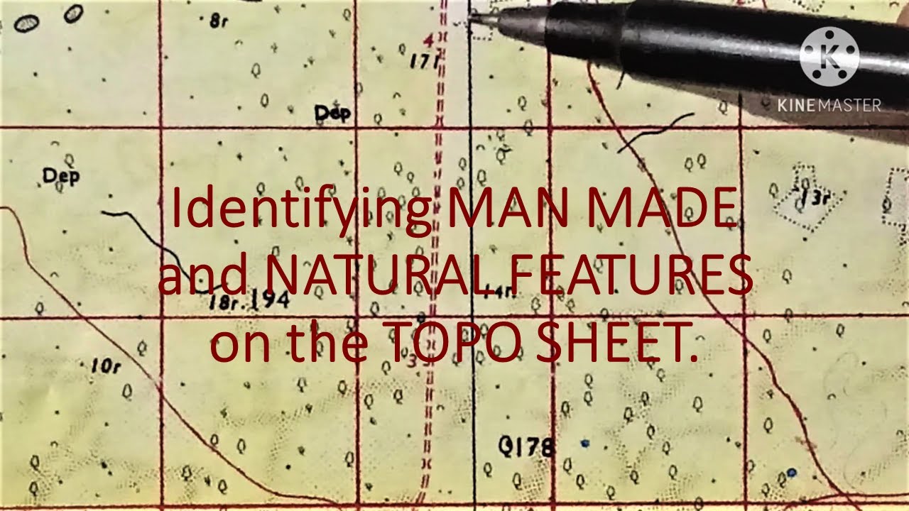 Identifying NATURAL and MAN MADE FEATURES on TOPO MAPS | ICSE Geography | TOPO TRICKS.