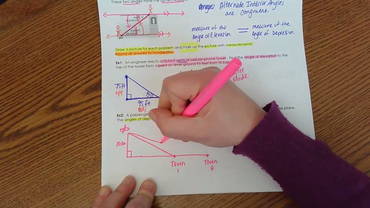 4 8 Models and Applications of Right Triangles and Bearings