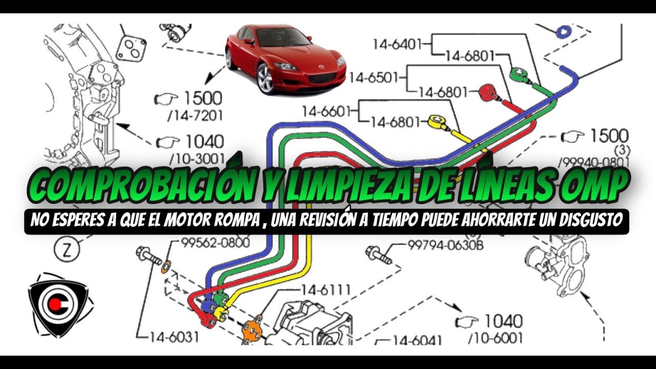 REG : MAZDA RX8 Comprobaci&oacute;n y Limpieza de las l&iacute;neas OMP