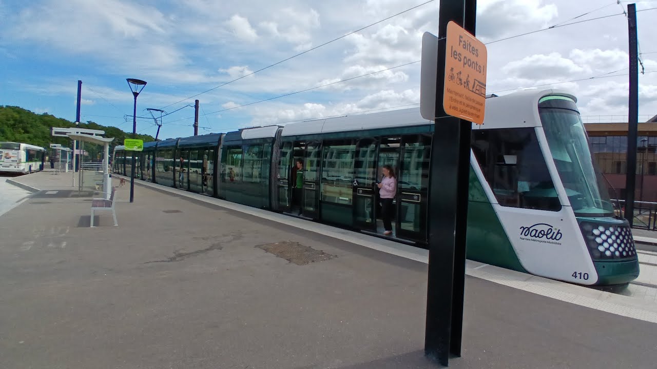 Traverser l’Erdre en #Tramway découvrir le nouveau dépôt terminus a la chapelle sur Erdre Babinières