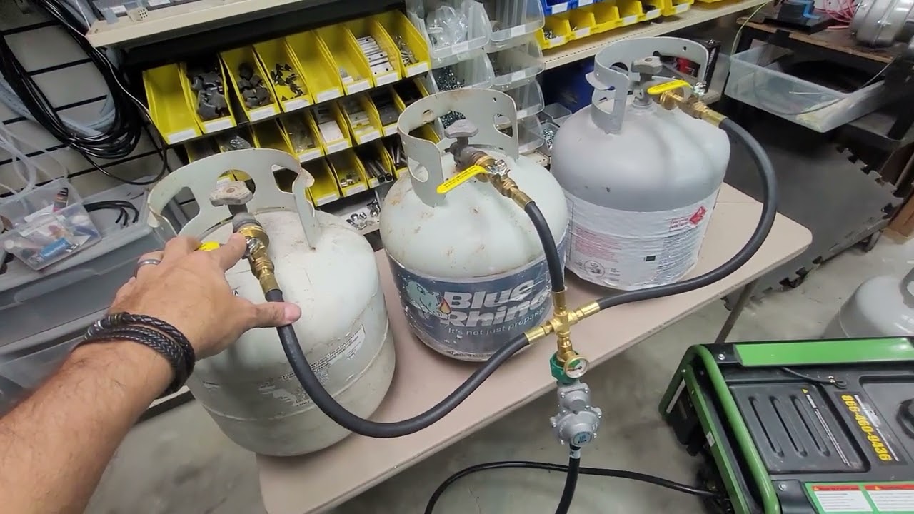 How to connect multiple propane tanks with an existing regulator