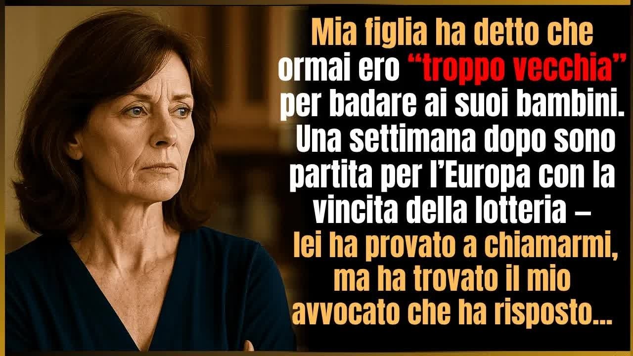 Mia figlia disse che ero troppo vecchio per aiutare; con premi della lotteria sono andato in Eur