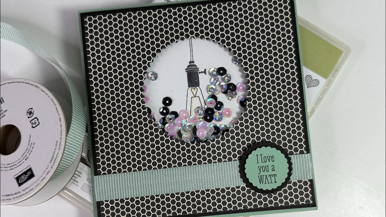 Day ten craft room clearout series,  making a cute shaker card using Pun Intended by Stampin’ Up!