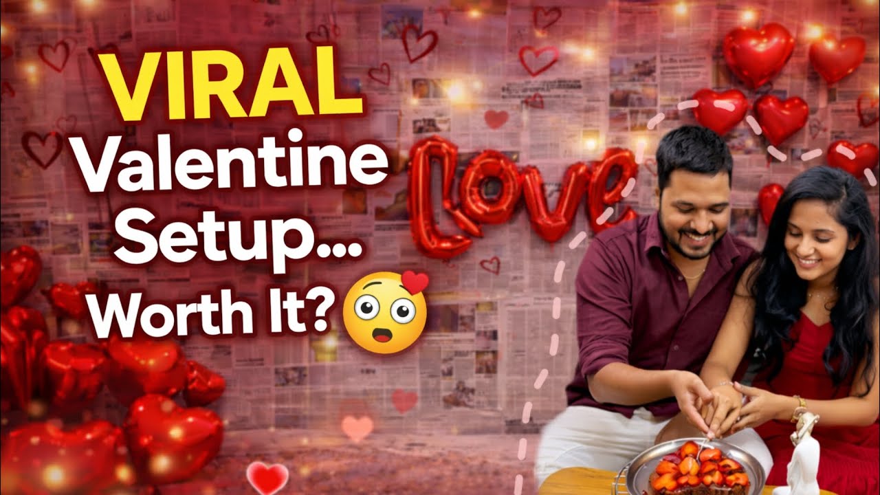 Tried The VIRAL Valentine Backdrop😍 Did it turn out Pinterest perfect?#vira#treanding #valentinesday