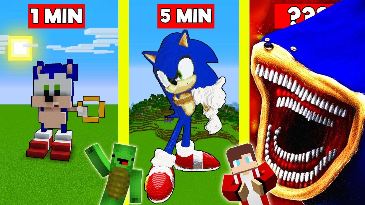 SONIC TAPES Build Battle In Minecraft - NOOB VS PRO CHALLENGE - Maizen Mizen Mazien Parody
