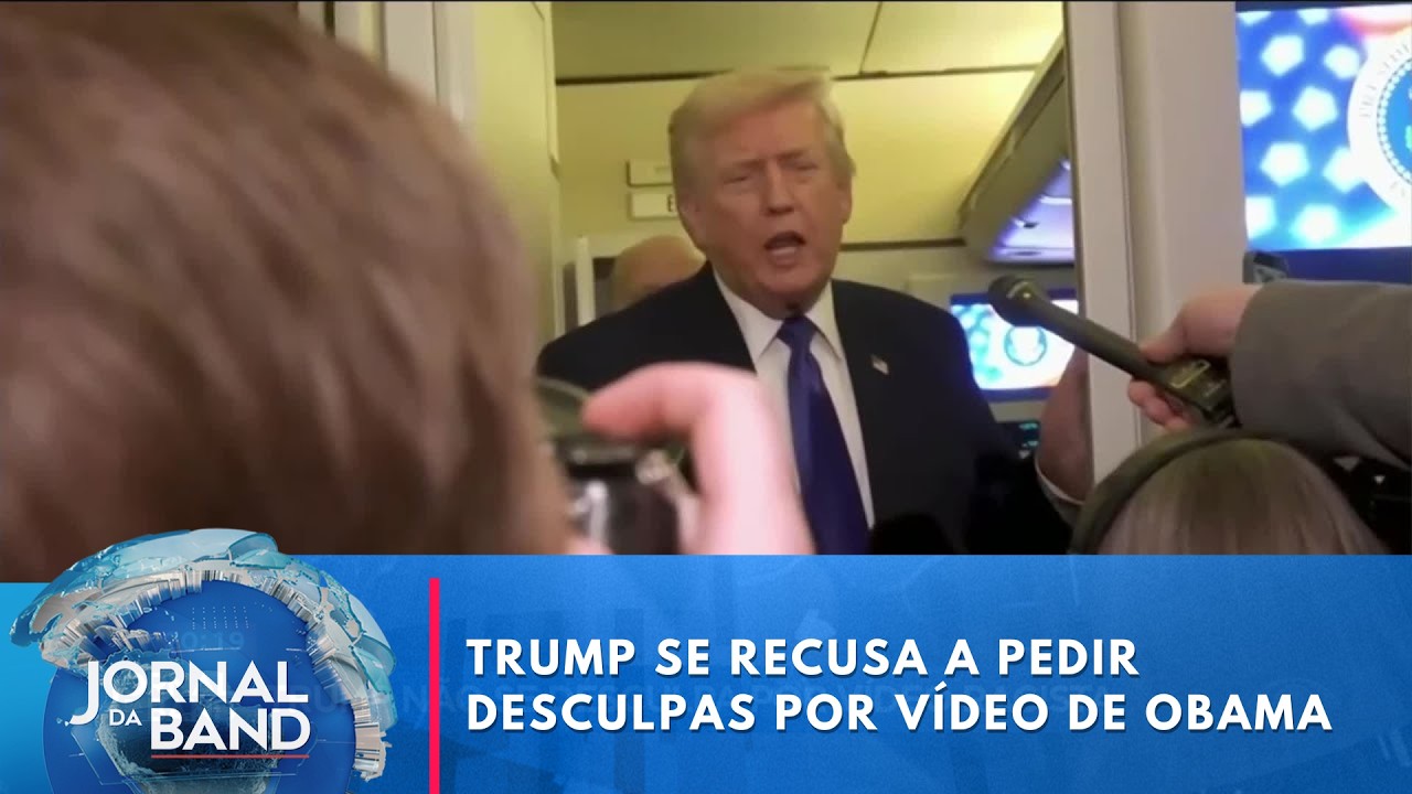 Trump se recusa a pedir desculpas por vídeo de casal Obama | Jornal da Band
